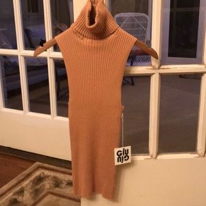 Sleeveless turtleneck